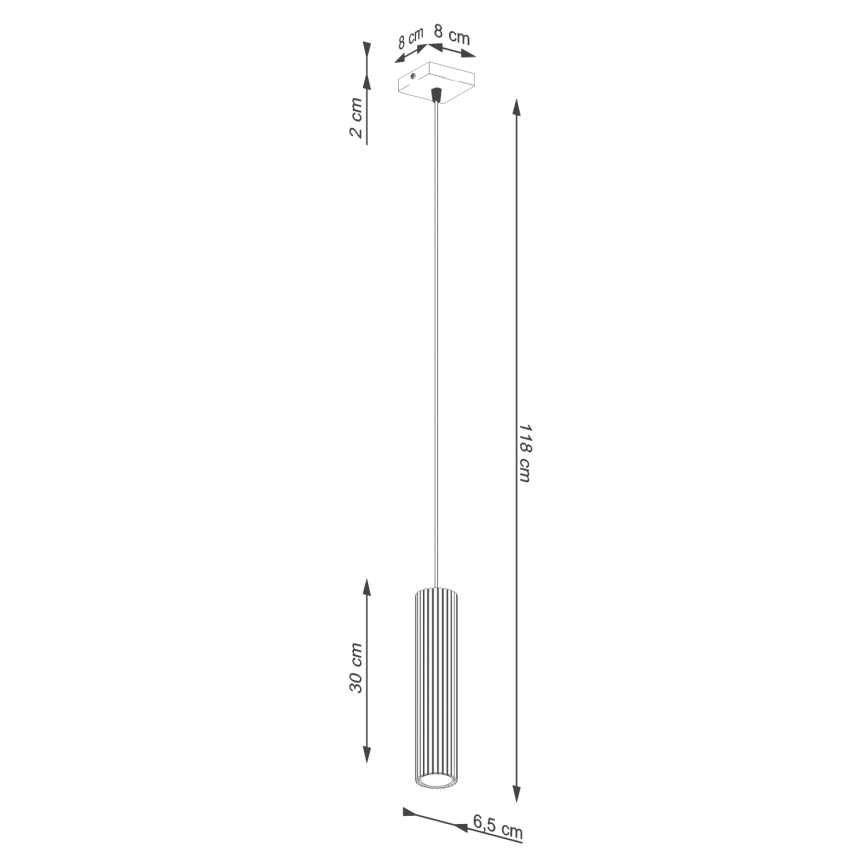 Brilagi - Ljuskrona med textilsladd CRESTO 1xGU10/10W/230V grädde