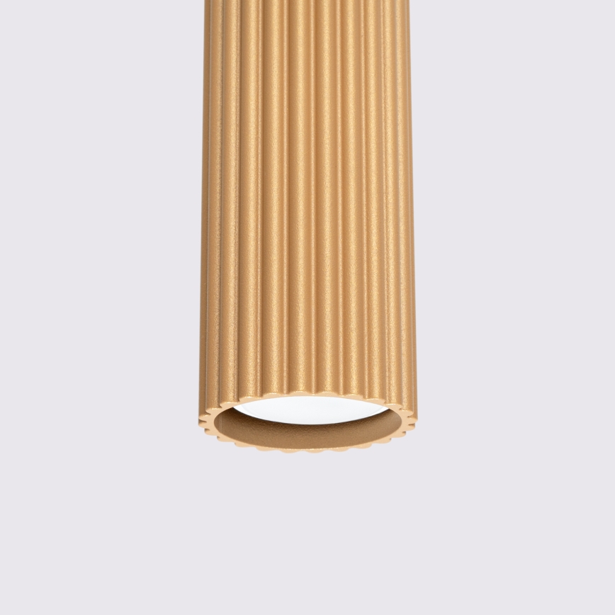 Brilagi - Ljuskrona med textilsladd CRESTO 1xGU10/10W/230V guld