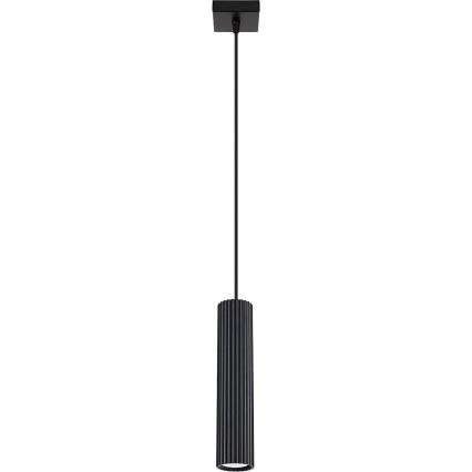 Brilagi - Ljuskrona med textilsladd CRESTO 1xGU10/10W/230V svart
