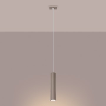 Brilagi - Ljuskrona med textilsladd CRESTO 1xGU10/10W/230V taupe