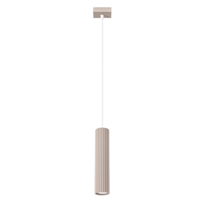 Brilagi - Ljuskrona med textilsladd CRESTO 1xGU10/10W/230V taupe