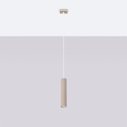 Brilagi - Ljuskrona med textilsladd CRESTO 1xGU10/10W/230V taupe