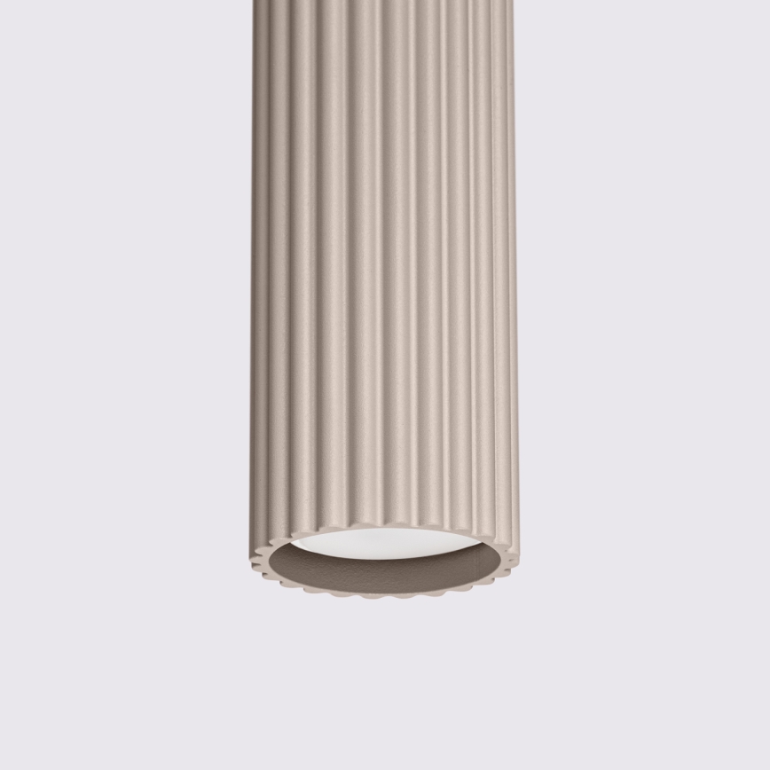 Brilagi - Ljuskrona med textilsladd CRESTO 1xGU10/10W/230V taupe
