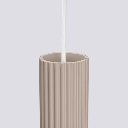 Brilagi - Ljuskrona med textilsladd CRESTO 1xGU10/10W/230V taupe