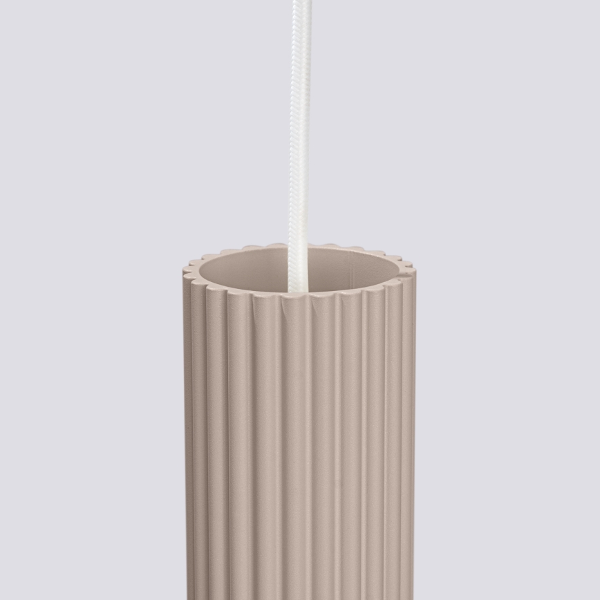 Brilagi - Ljuskrona med textilsladd CRESTO 1xGU10/10W/230V taupe