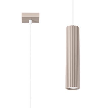 Brilagi - Ljuskrona med textilsladd CRESTO 1xGU10/10W/230V taupe