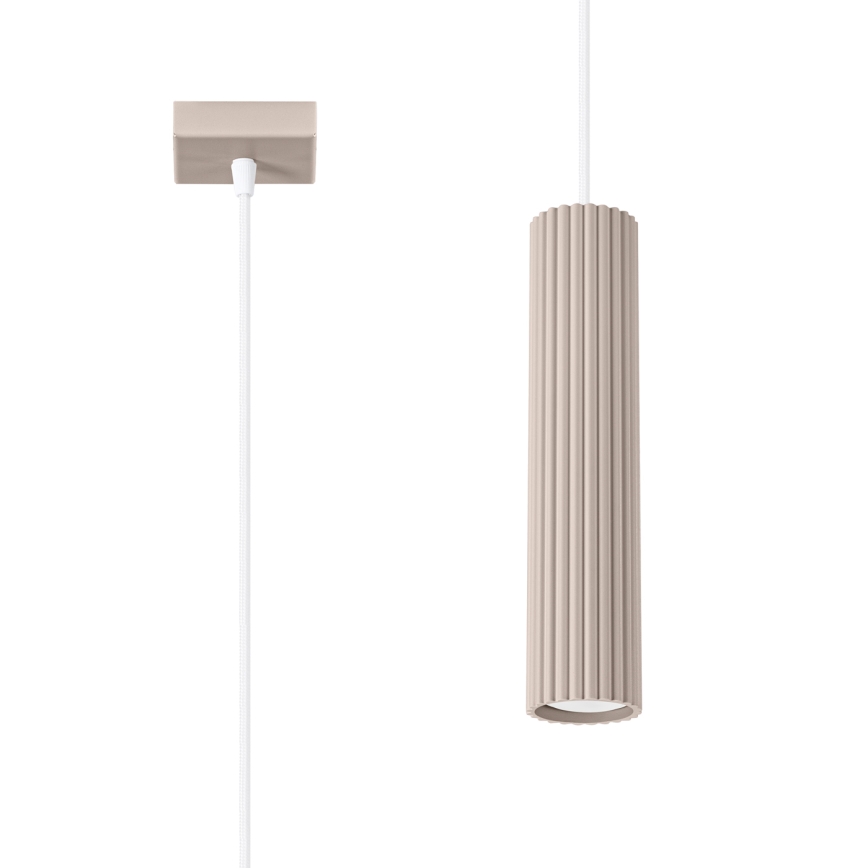 Brilagi - Ljuskrona med textilsladd CRESTO 1xGU10/10W/230V taupe