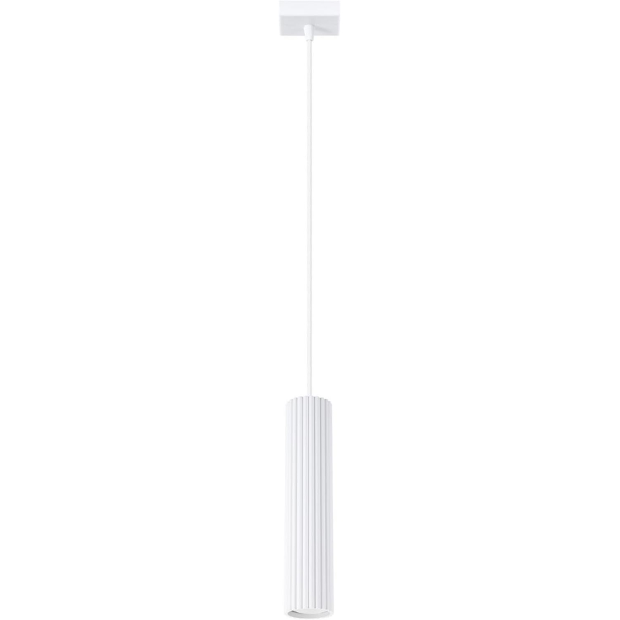 Brilagi - Ljuskrona med textilsladd CRESTO 1xGU10/10W/230V vit
