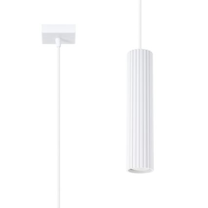 Brilagi - Ljuskrona med textilsladd CRESTO 1xGU10/10W/230V vit