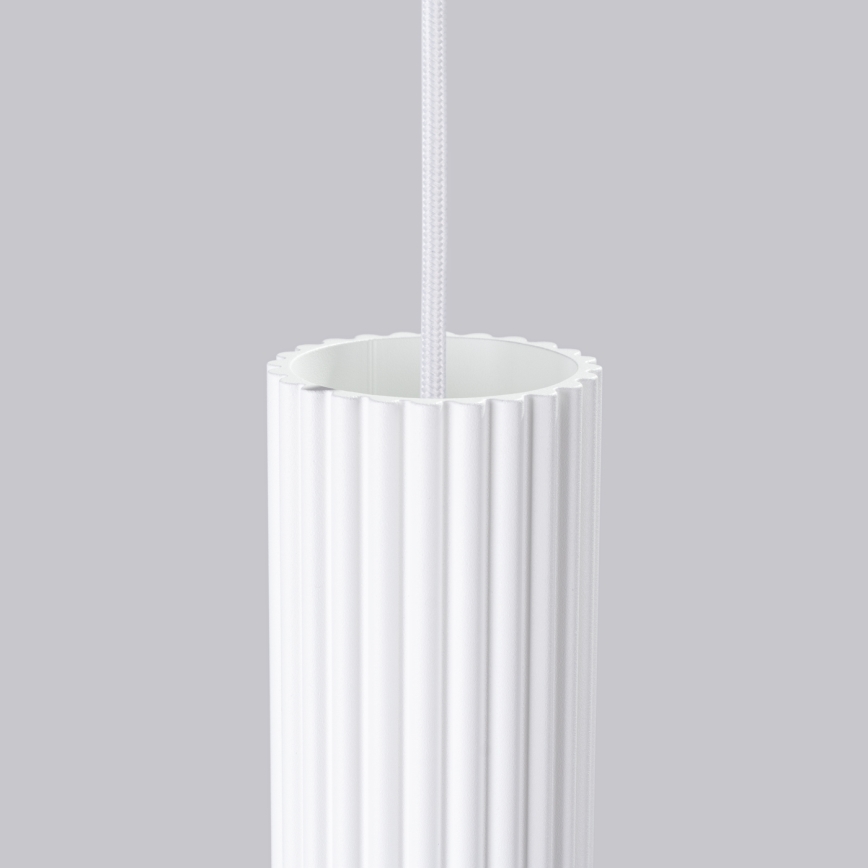 Brilagi - Ljuskrona med textilsladd CRESTO 1xGU10/10W/230V vit