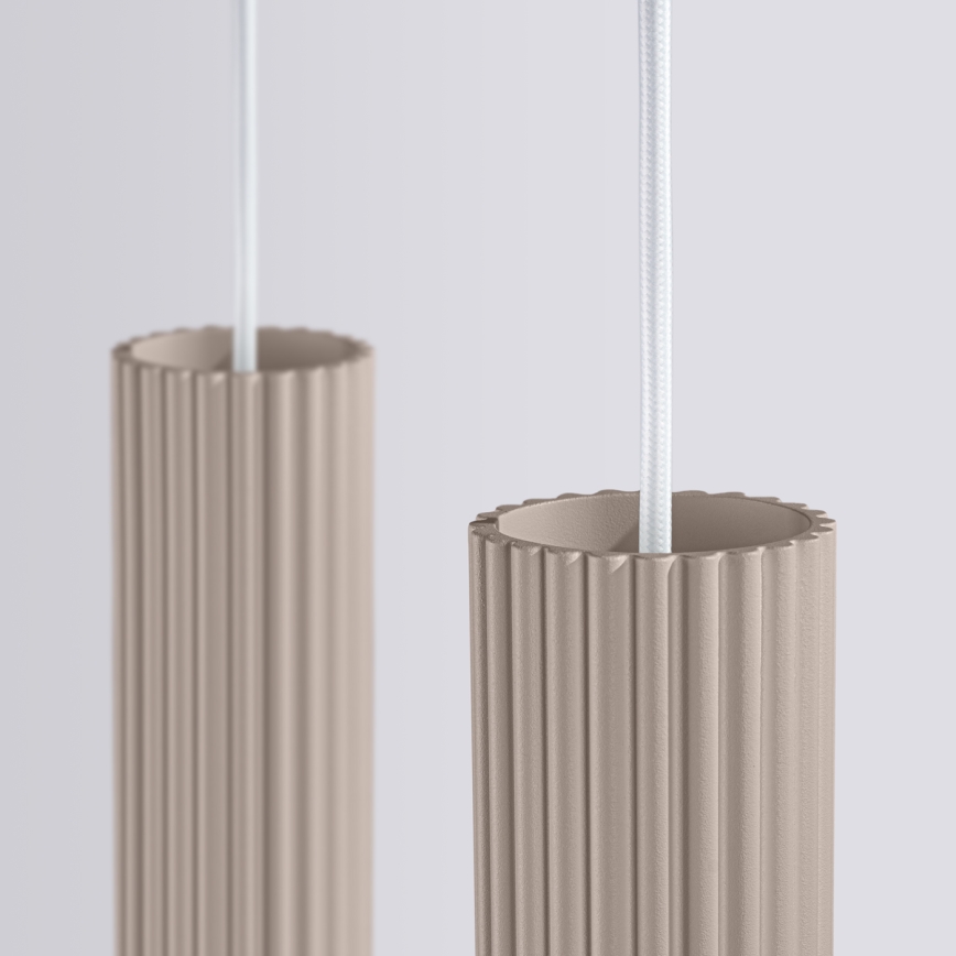 Brilagi - Ljuskrona med textilsladd CRESTO 2xGU10/10W/230V taupe