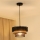 Brilagi - Ljuskrona med textilsladd DAKOTA LUNETA 1xE27/15W/230V diameter 25 cm svart/beige