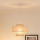 Brilagi - Ljuskrona med textilsladd DALLAS 1xE27/15W/230V diameter 30 cm brun/grädde/vit