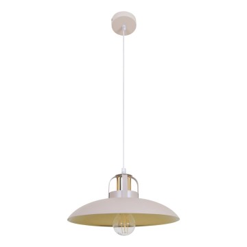 Brilagi - Ljuskrona med textilsladd FLAMENGO 1xE27/60W/230V beige