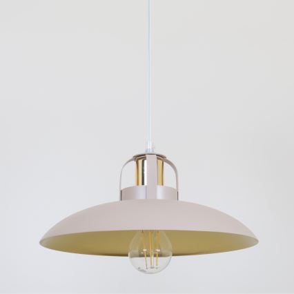 Brilagi - Ljuskrona med textilsladd FLAMENGO 1xE27/60W/230V beige