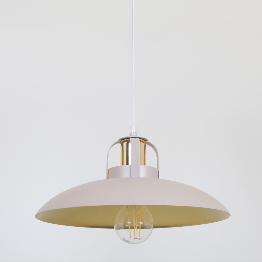 Brilagi - Ljuskrona med textilsladd FLAMENGO 1xE27/60W/230V beige