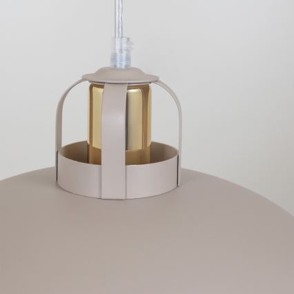 Brilagi - Ljuskrona med textilsladd FLAMENGO 1xE27/60W/230V beige