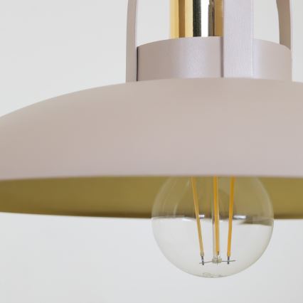 Brilagi - Ljuskrona med textilsladd FLAMENGO 1xE27/60W/230V beige