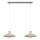 Brilagi - Ljuskrona med textilsladd FLAMENGO 2xE27/60W/230V beige
