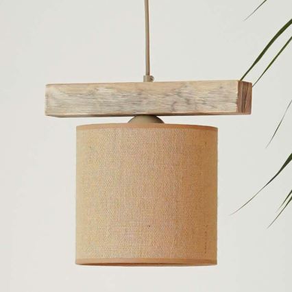 Brilagi - Ljuskrona med textilsladd FOREST 1xE27/15W/230V tall/brun