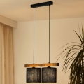 Brilagi - Ljuskrona med textilsladd FOREST 2xE27/15W/230V tall/svart