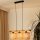 Brilagi - Ljuskrona med textilsladd FOREST 3xE27/15W/230V tall/brun/svart