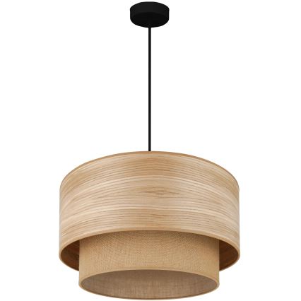 Brilagi - Ljuskrona med textilsladd MONTANA BOHO 1xE27/15W/230V diameter 45 cm brun/svart