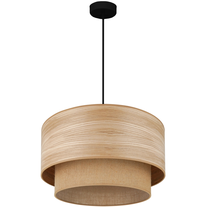 Brilagi - Ljuskrona med textilsladd MONTANA BOHO 1xE27/15W/230V diameter 45 cm brun/svart