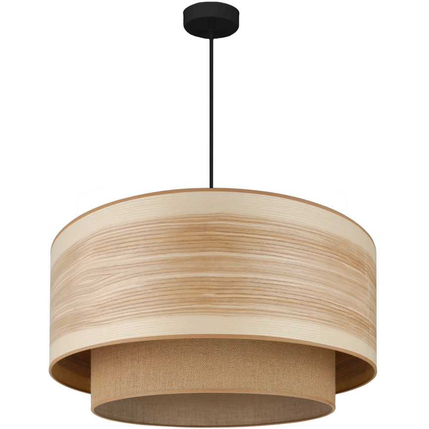Brilagi - Ljuskrona med textilsladd MONTANA BOHO 1xE27/15W/230V diameter 60 cm brun/svart