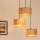 Brilagi - Ljuskrona med textilsladd MONTANA BOHO 3xE27/15W/230V brun/svart
