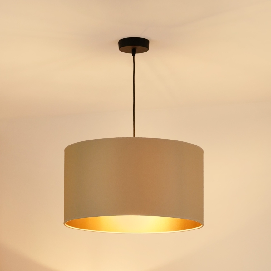 Brilagi - Ljuskrona med textilsladd OREGON ROLLER VEGE 1xE27/15W/230V diameter 45 cm beige