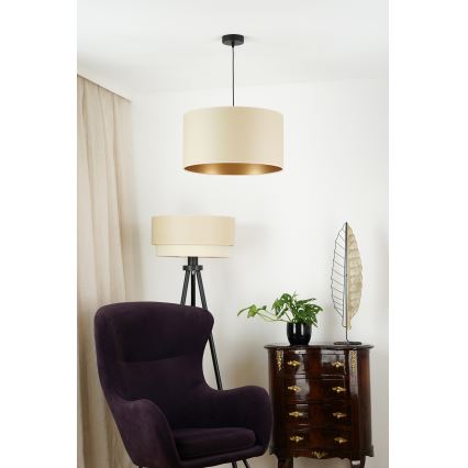 Brilagi - Ljuskrona med textilsladd OREGON ROLLER VEGE 1xE27/15W/230V diameter 45 cm beige