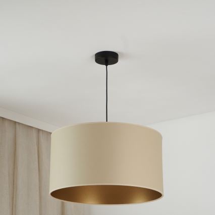 Brilagi - Ljuskrona med textilsladd OREGON ROLLER VEGE 1xE27/15W/230V diameter 45 cm beige