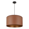 Brilagi - Ljuskrona med textilsladd OREGON ROLLER VEGE 1xE27/15W/230V diameter 45 cm brun