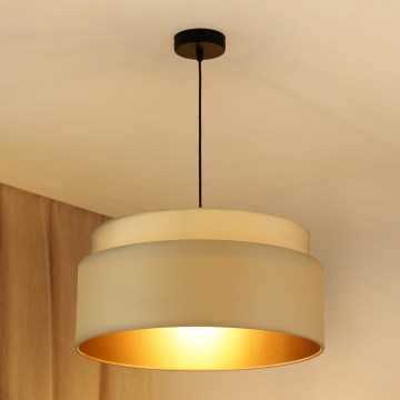 Brilagi - Ljuskrona med textilsladd OREGON VEGE 1xE27/15W/230V diameter 45 cm beige
