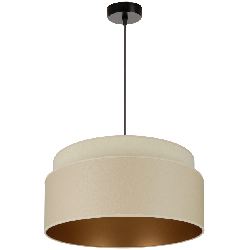 Brilagi - Ljuskrona med textilsladd OREGON VEGE 1xE27/15W/230V diameter 45 cm beige