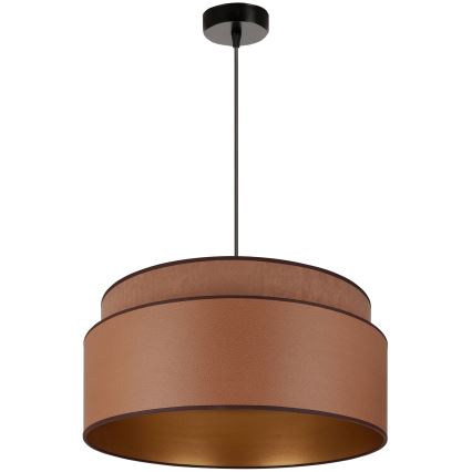 Brilagi - Ljuskrona med textilsladd OREGON VEGE 1xE27/15W/230V diameter 45 cm brun