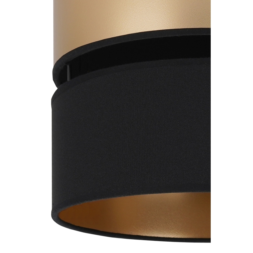 Brilagi - Ljuskrona med textilsladd ROYAL 1xE27/15W/230V diameter 25 cm svart/guld