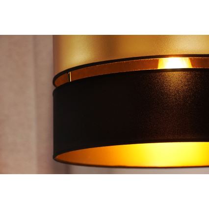 Brilagi - Ljuskrona med textilsladd ROYAL 1xE27/15W/230V diameter 40 cm svart/guld