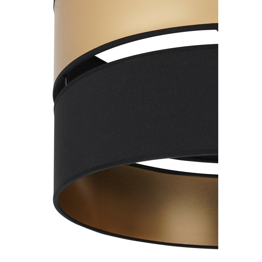 Brilagi - Ljuskrona med textilsladd ROYAL 1xE27/15W/230V diameter 40 cm svart/guld