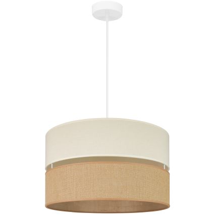 Brilagi - Ljuskrona med textilsladd ROYAL YUTE 1xE27/15W/230V diameter 40 cm beige/grädde