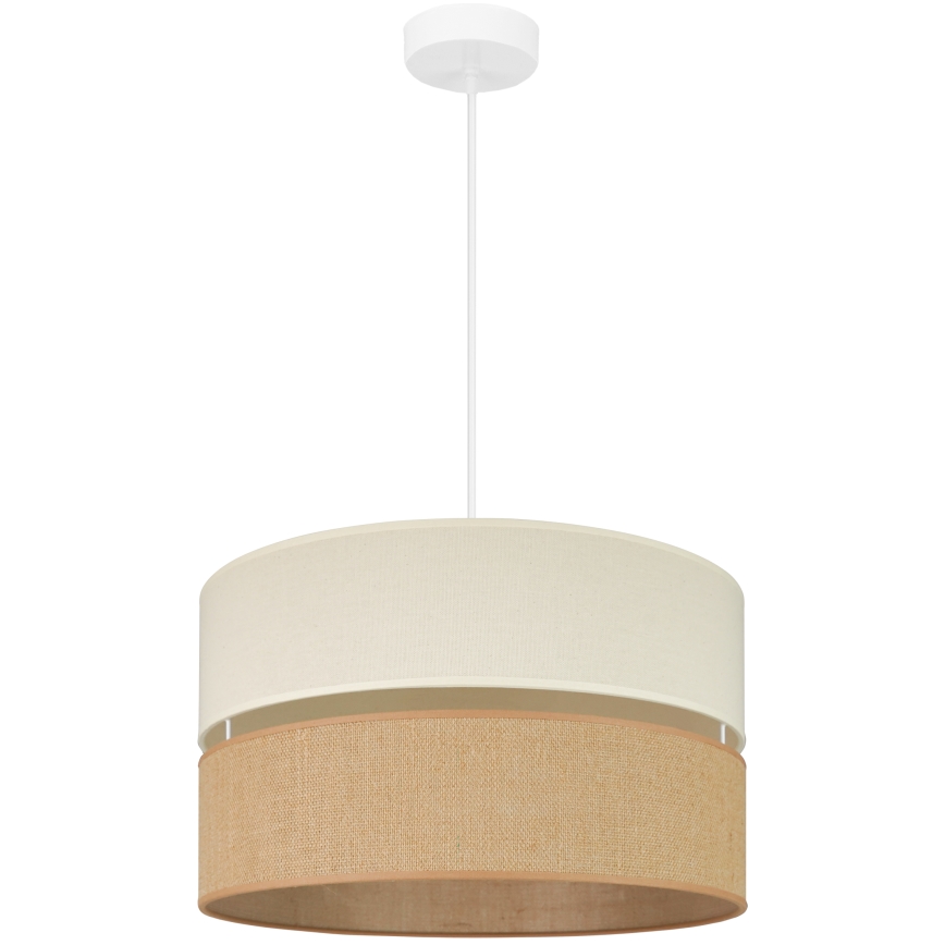 Brilagi - Ljuskrona med textilsladd ROYAL YUTE 1xE27/15W/230V diameter 40 cm beige/grädde