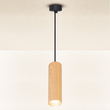 Brilagi - Ljuskrona med textilsladd SELE 1xGU10/30W/230V svart/ekdekor