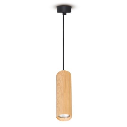 Brilagi - Ljuskrona med textilsladd SELE 1xGU10/30W/230V svart/ekdekor