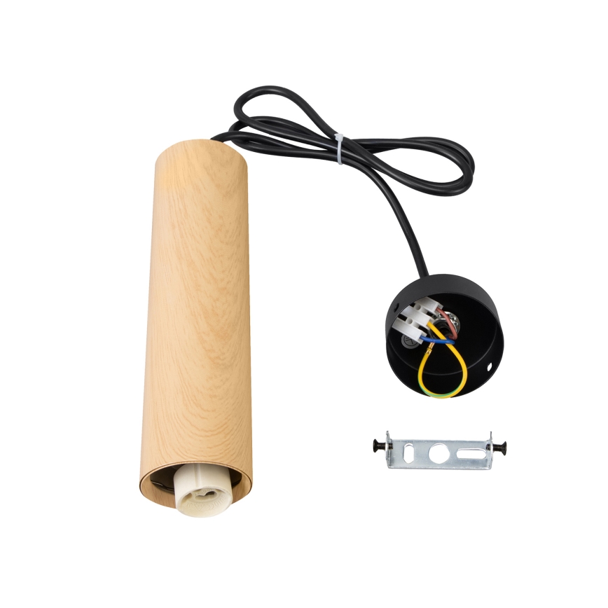 Brilagi - Ljuskrona med textilsladd SELE 1xGU10/30W/230V svart/ekdekor