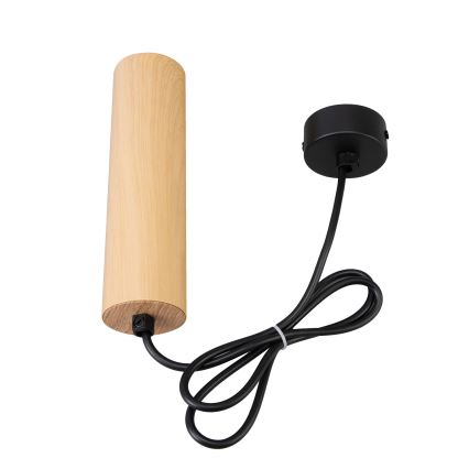 Brilagi - Ljuskrona med textilsladd SELE 1xGU10/30W/230V svart/ekdekor