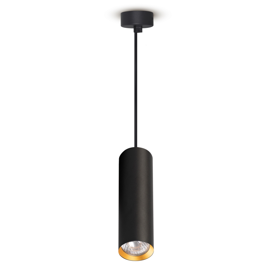 Brilagi - Ljuskrona med textilsladd SELE 1xGU10/30W/230V svart/guld