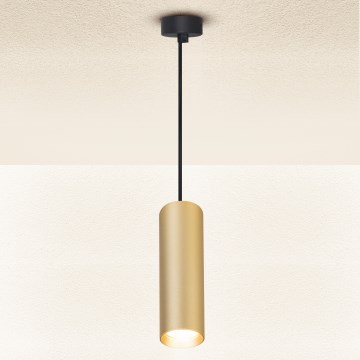 Brilagi - Ljuskrona med textilsladd SELE 1xGU10/30W/230V svart/guld