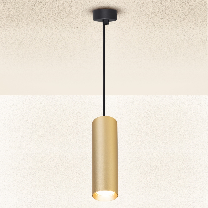Brilagi - Ljuskrona med textilsladd SELE 1xGU10/30W/230V svart/guld