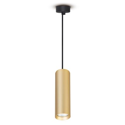 Brilagi - Ljuskrona med textilsladd SELE 1xGU10/30W/230V svart/guld